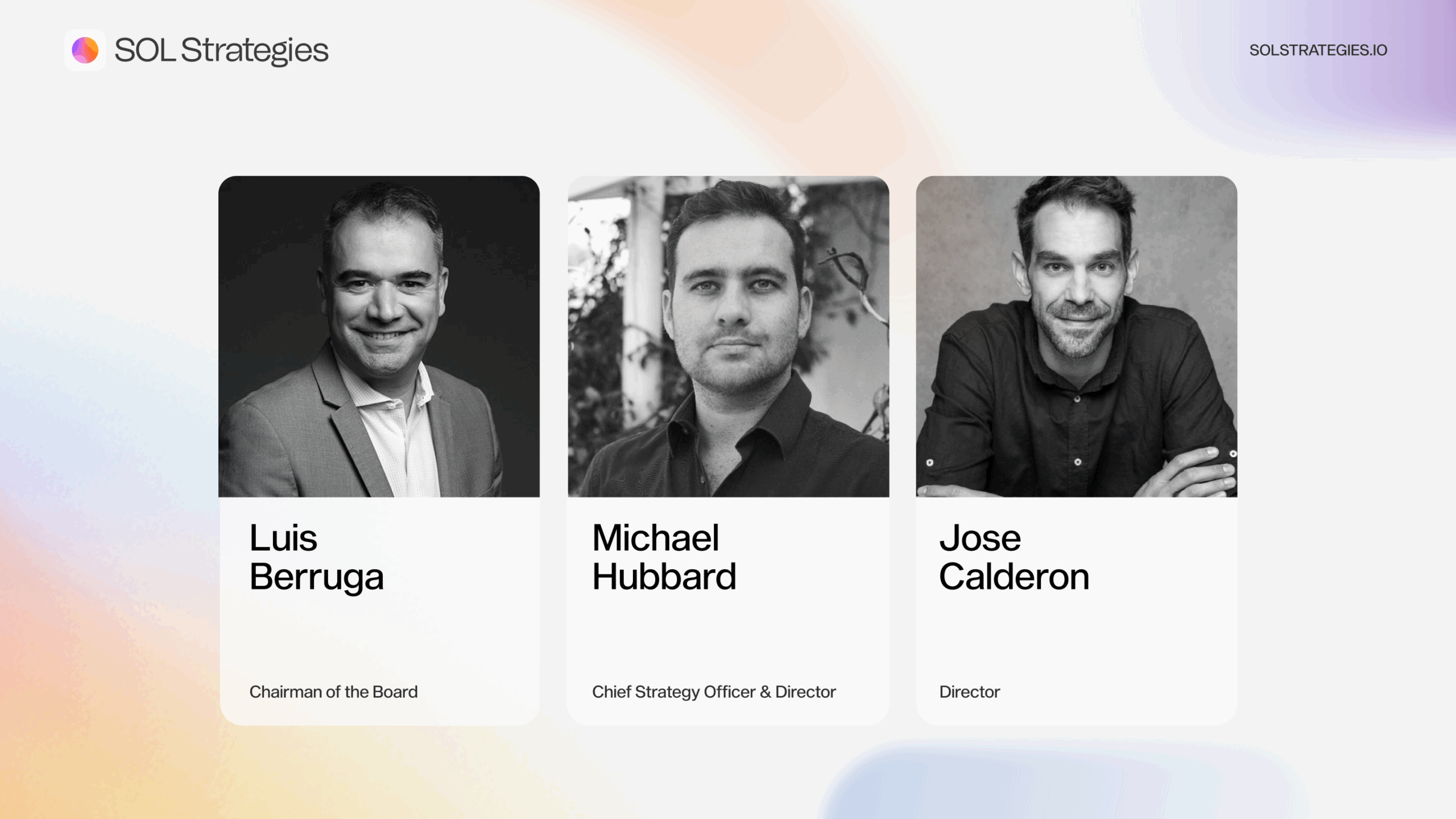 SOL STRATEGIES ANNOUNCES STRATEGIC BOARD TRANSITION AND LEADERSHIP APPOINTMENTS