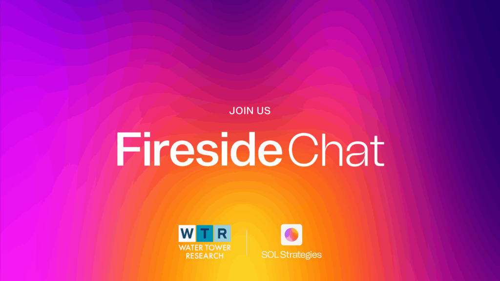 SOL Strategies to Participate in Water Tower Research Fireside Chat on October 16