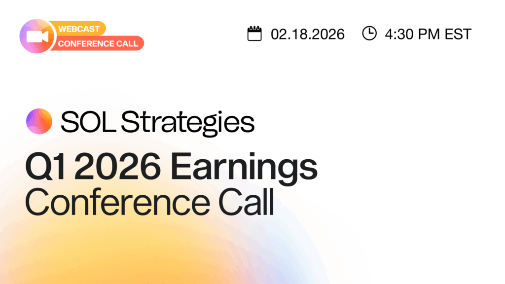 SOL Strategies Reports Financial Results For Fiscal First Quarter 2026