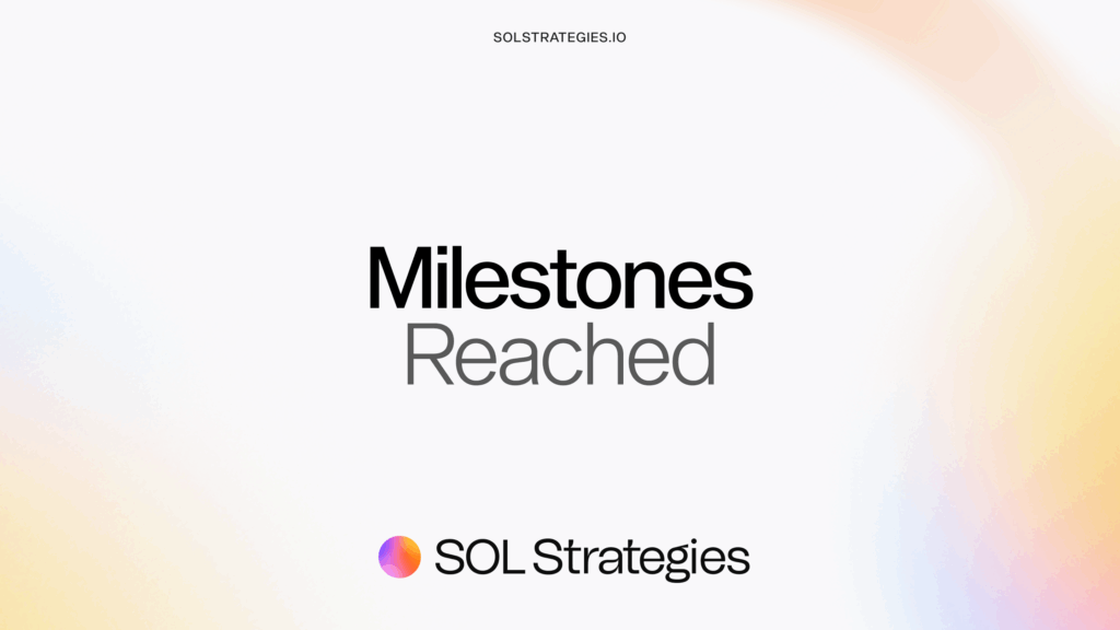 SOL Strategies Surpasses 31,000 Unique Wallets And 4 Million SOL In Assets Under Delegation