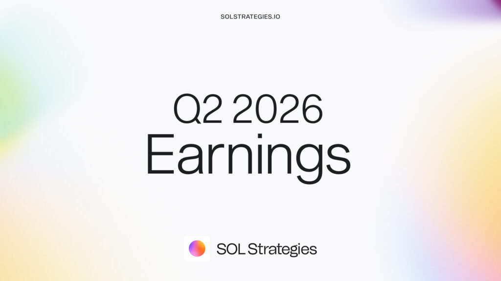 SOL STRATEGIES REPORTS FINANCIAL RESULTS FOR FISCAL SECOND QUARTER 2026